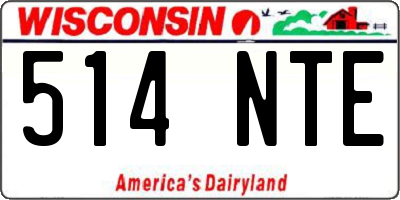 WI license plate 514NTE