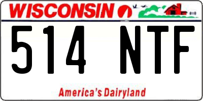 WI license plate 514NTF