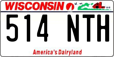 WI license plate 514NTH