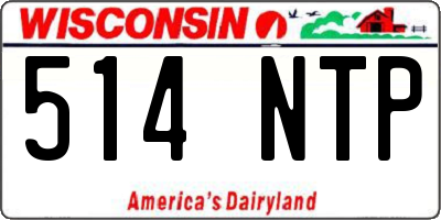 WI license plate 514NTP