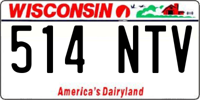 WI license plate 514NTV