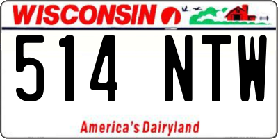 WI license plate 514NTW