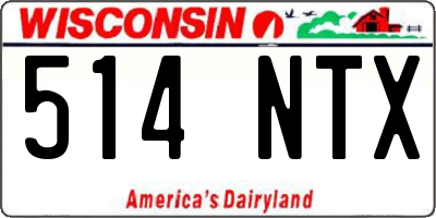 WI license plate 514NTX
