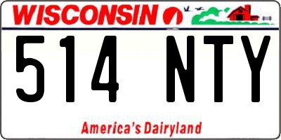 WI license plate 514NTY