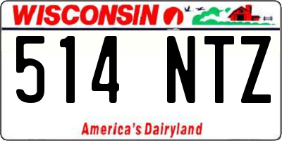 WI license plate 514NTZ