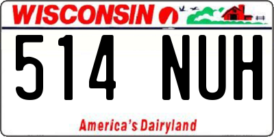 WI license plate 514NUH