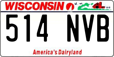 WI license plate 514NVB