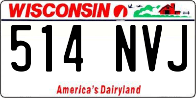 WI license plate 514NVJ