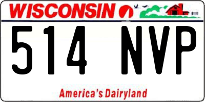 WI license plate 514NVP