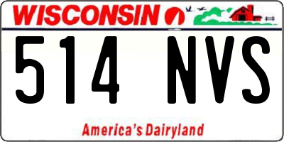 WI license plate 514NVS