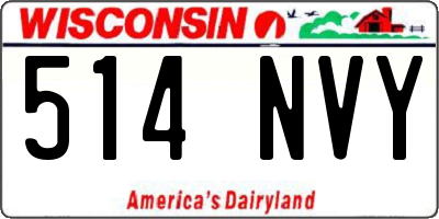 WI license plate 514NVY