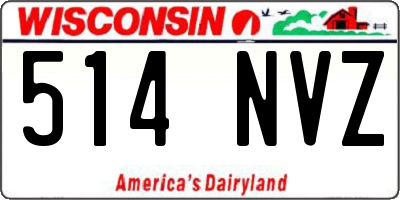 WI license plate 514NVZ