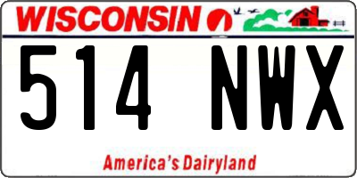 WI license plate 514NWX