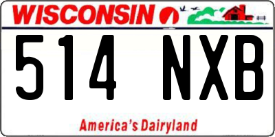 WI license plate 514NXB