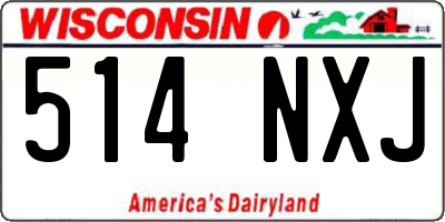 WI license plate 514NXJ