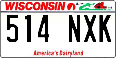 WI license plate 514NXK