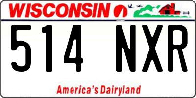 WI license plate 514NXR