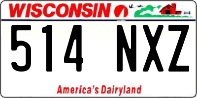 WI license plate 514NXZ