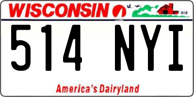 WI license plate 514NYI