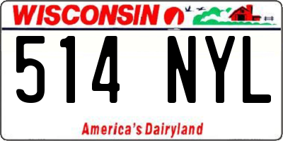 WI license plate 514NYL