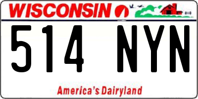 WI license plate 514NYN