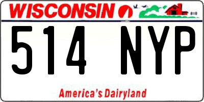 WI license plate 514NYP