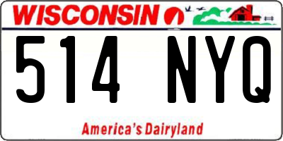WI license plate 514NYQ