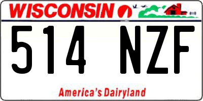 WI license plate 514NZF