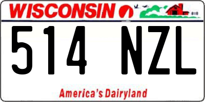 WI license plate 514NZL