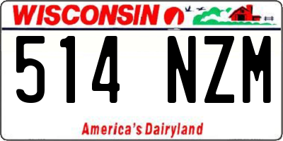 WI license plate 514NZM