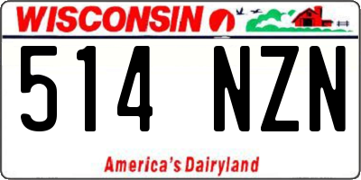 WI license plate 514NZN