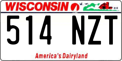 WI license plate 514NZT