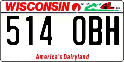 WI license plate 514OBH