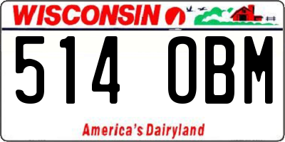 WI license plate 514OBM
