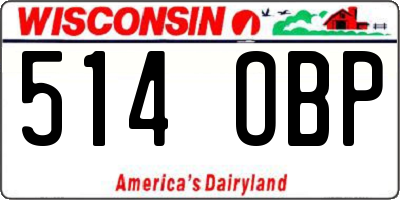 WI license plate 514OBP
