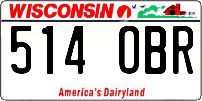 WI license plate 514OBR