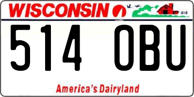 WI license plate 514OBU