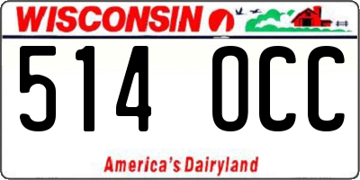 WI license plate 514OCC