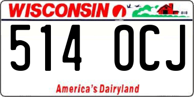 WI license plate 514OCJ