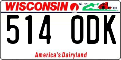 WI license plate 514ODK
