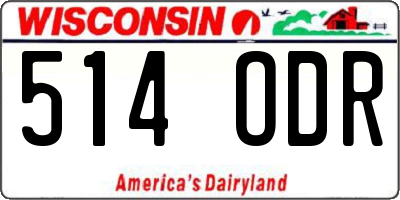 WI license plate 514ODR