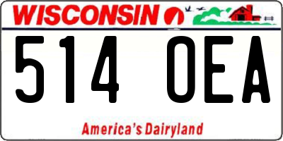 WI license plate 514OEA