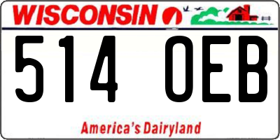 WI license plate 514OEB