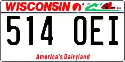 WI license plate 514OEI