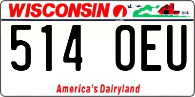 WI license plate 514OEU