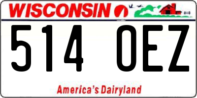WI license plate 514OEZ
