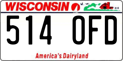 WI license plate 514OFD