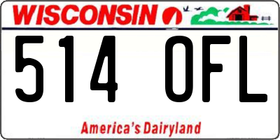 WI license plate 514OFL