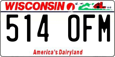 WI license plate 514OFM