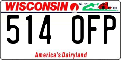 WI license plate 514OFP